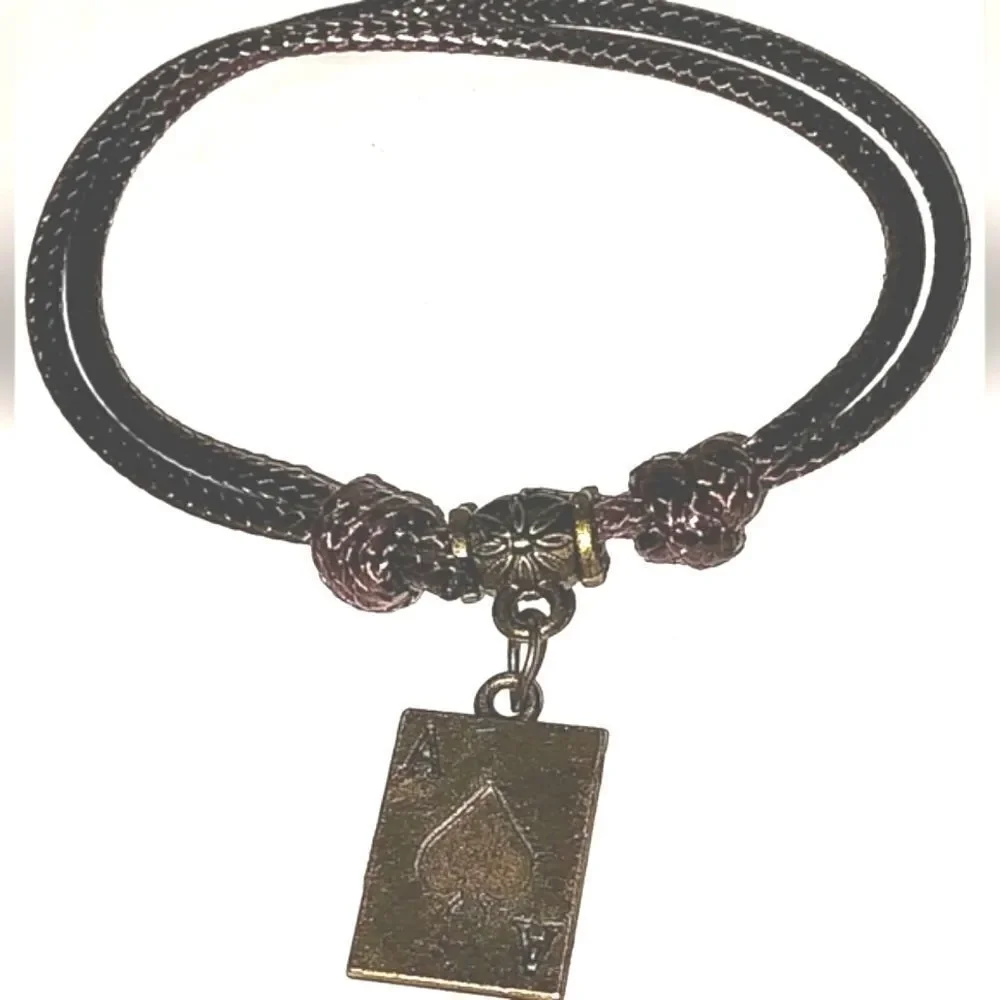 Hand crafted Unisex Brown Ace bracelet